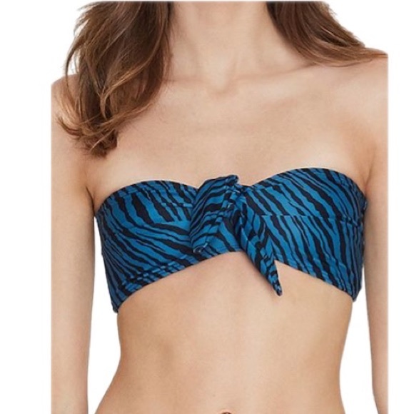 Faithfull the brand tropez animal animal print bandeau bikini top xlarge nwt - Picture 2 of 6